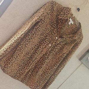 Charter Club Leopard Print Blouse - Tan & Black